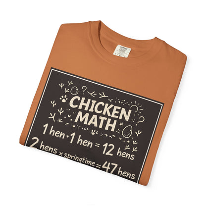 Chicken Math T-Shirt — Funny Chicken Lover Tee with Chalkboard Design