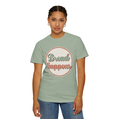 Bread Happens T-Shirt — Vintage Sage & Terracotta Baker Tee