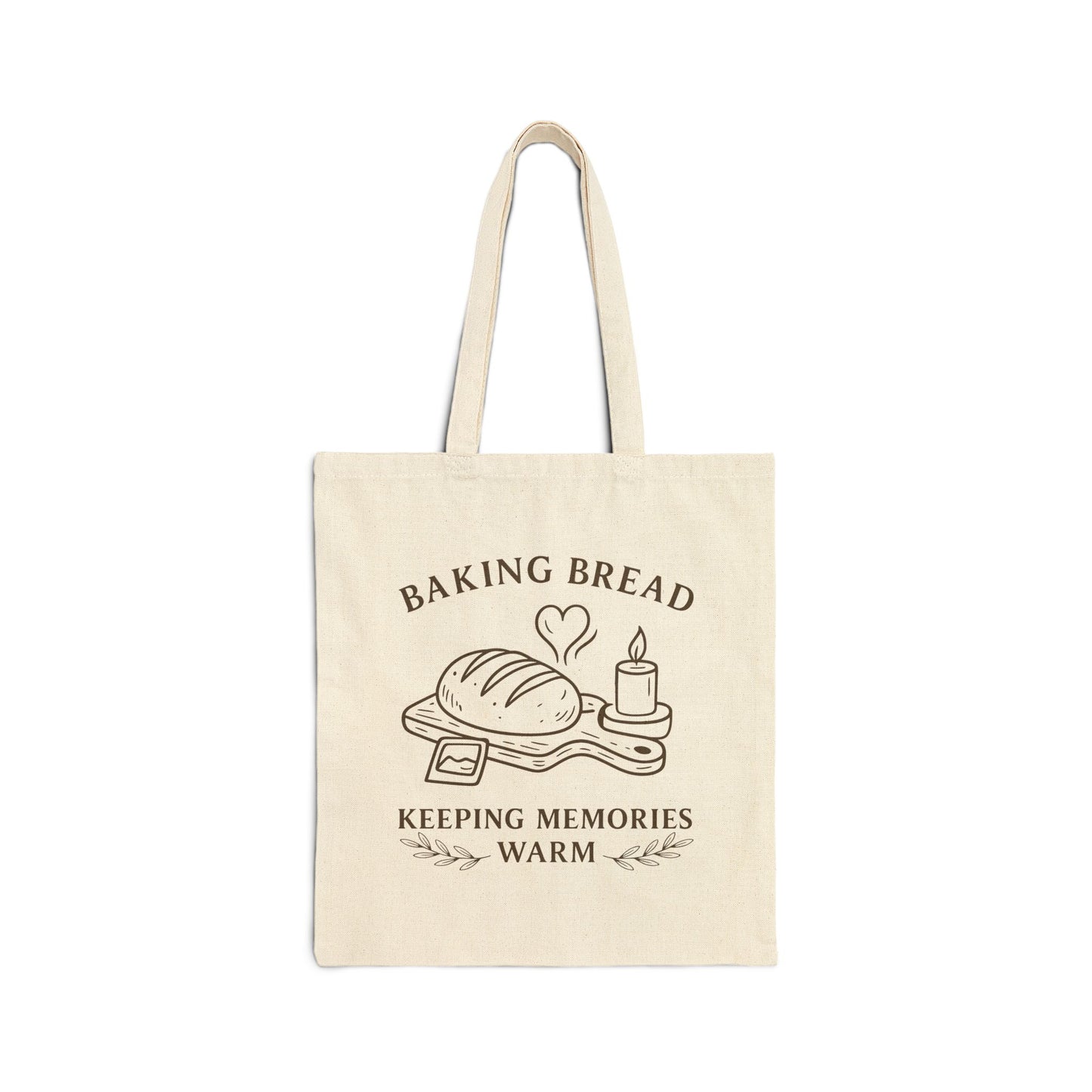 Baking Bread, Keeping Memories Warm Canvas Grocery & Market Tote