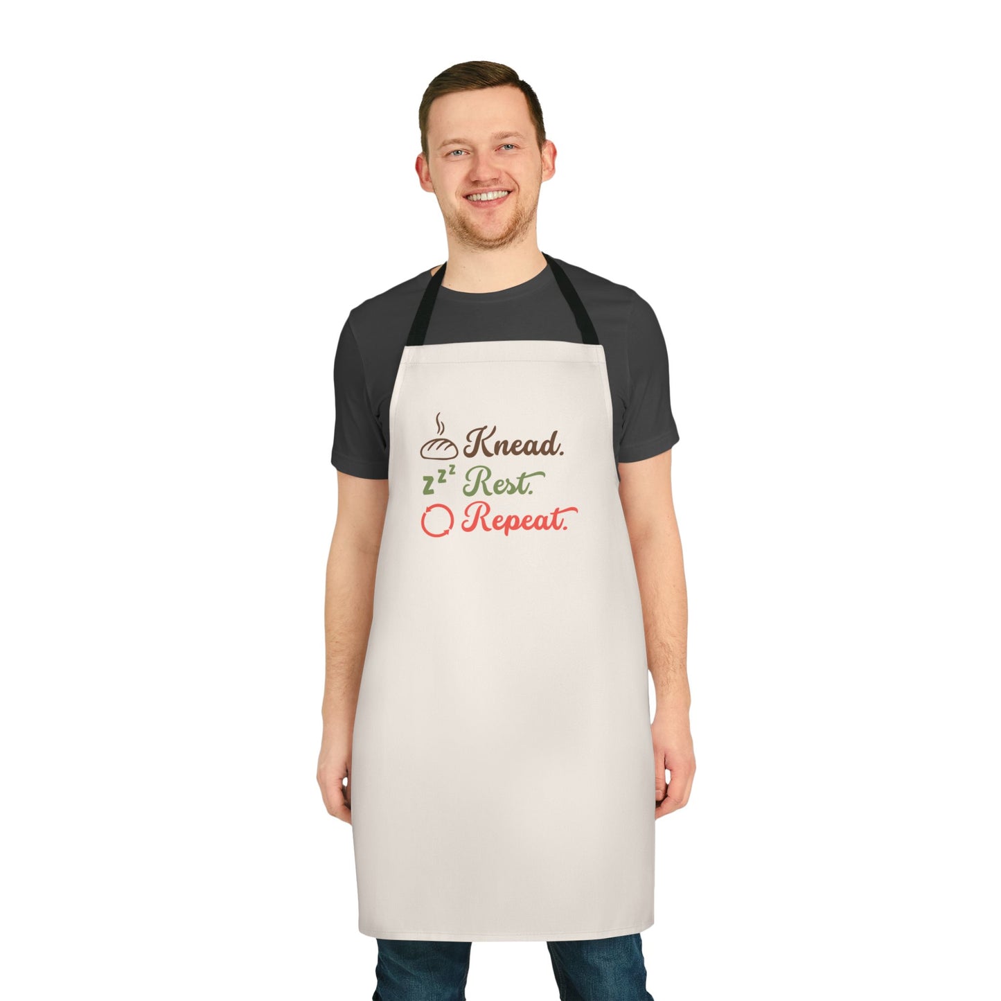 Apron - "Knead. Rest. Repeat." Baking Apron for Bakers & Home Cooks