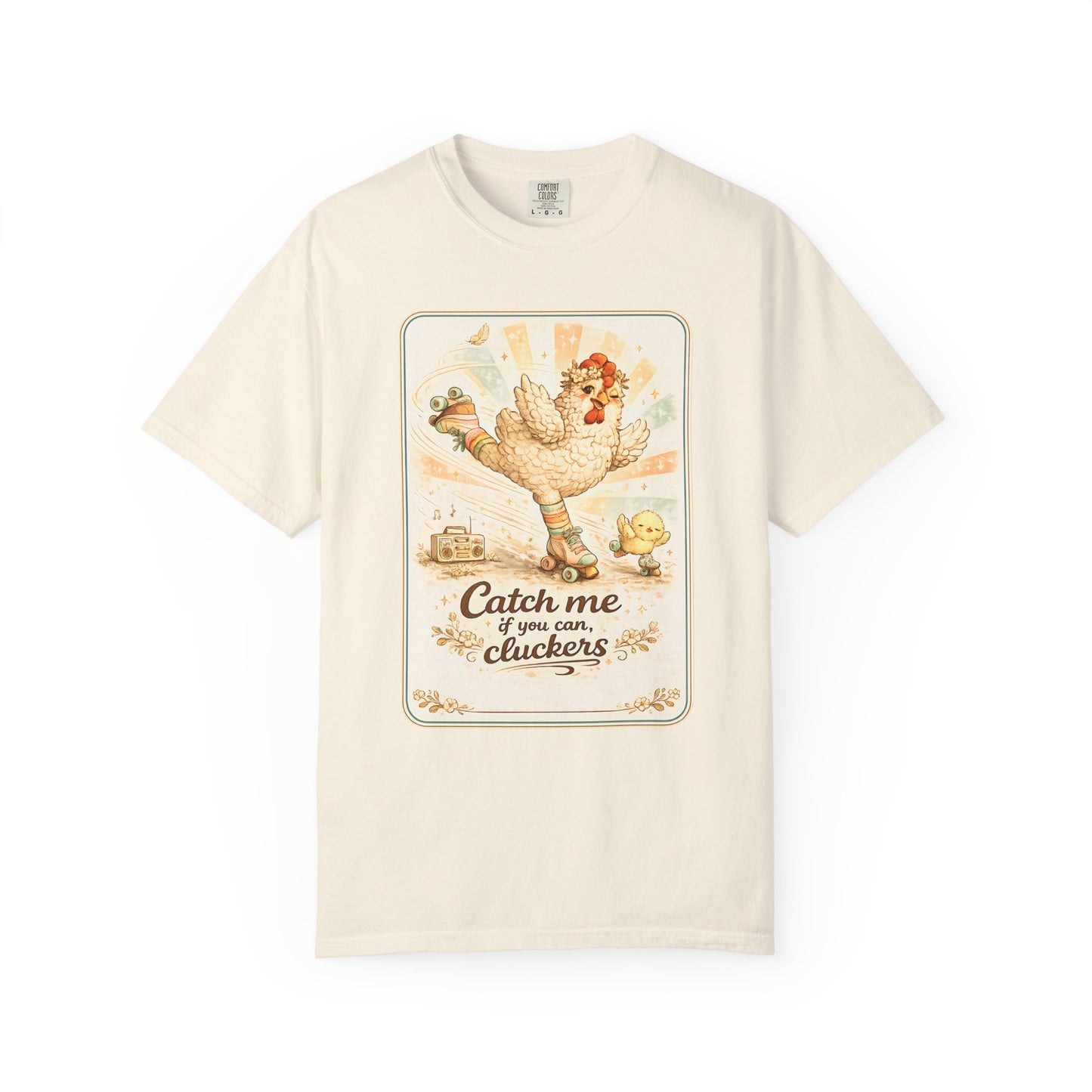 Catch Me If You Can Cluckers Vintage Skating Chicken Shirt