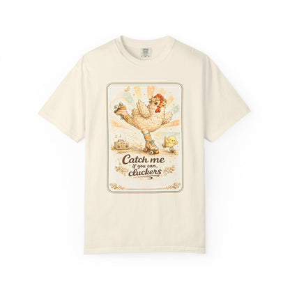 Catch Me If You Can Cluckers Vintage Skating Chicken Shirt