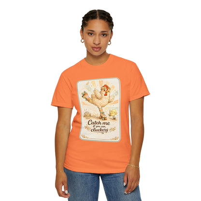 Catch Me If You Can Cluckers Vintage Skating Chicken Shirt
