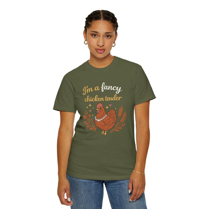 Funny Chicken T-Shirt — "I'm a Fancy Chicken Tender" Farm Animal Tee
