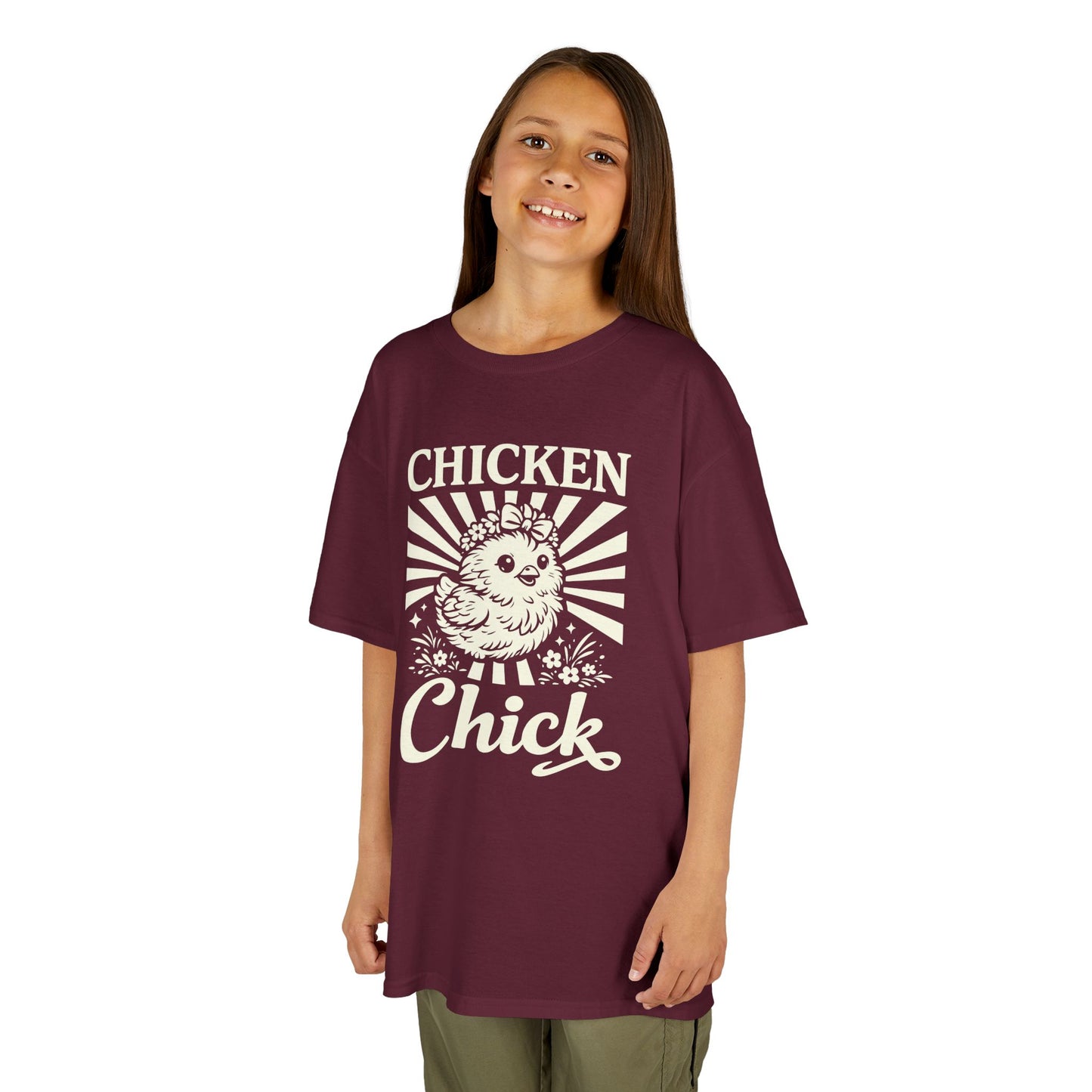 Kids T-Shirt — "Chicken Chick" Cute Retro Chick Tee for Children
