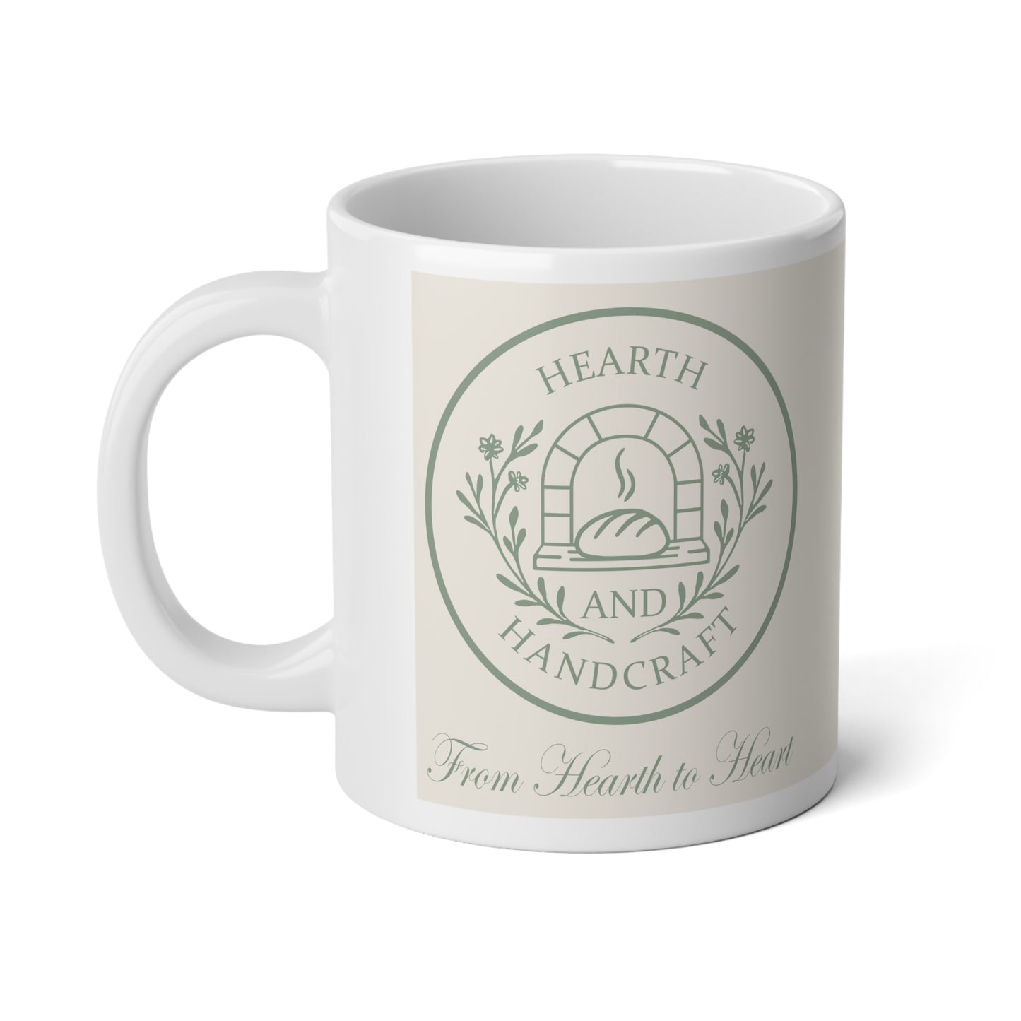 Hearth and Handcraft Logo - Feed the Starter Feed the Soul Jumbo Mug