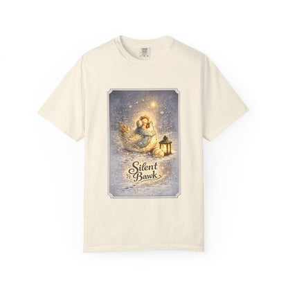 Silent Bawk – Cozy Christmas Chicken Winter Graphic T-Shirt