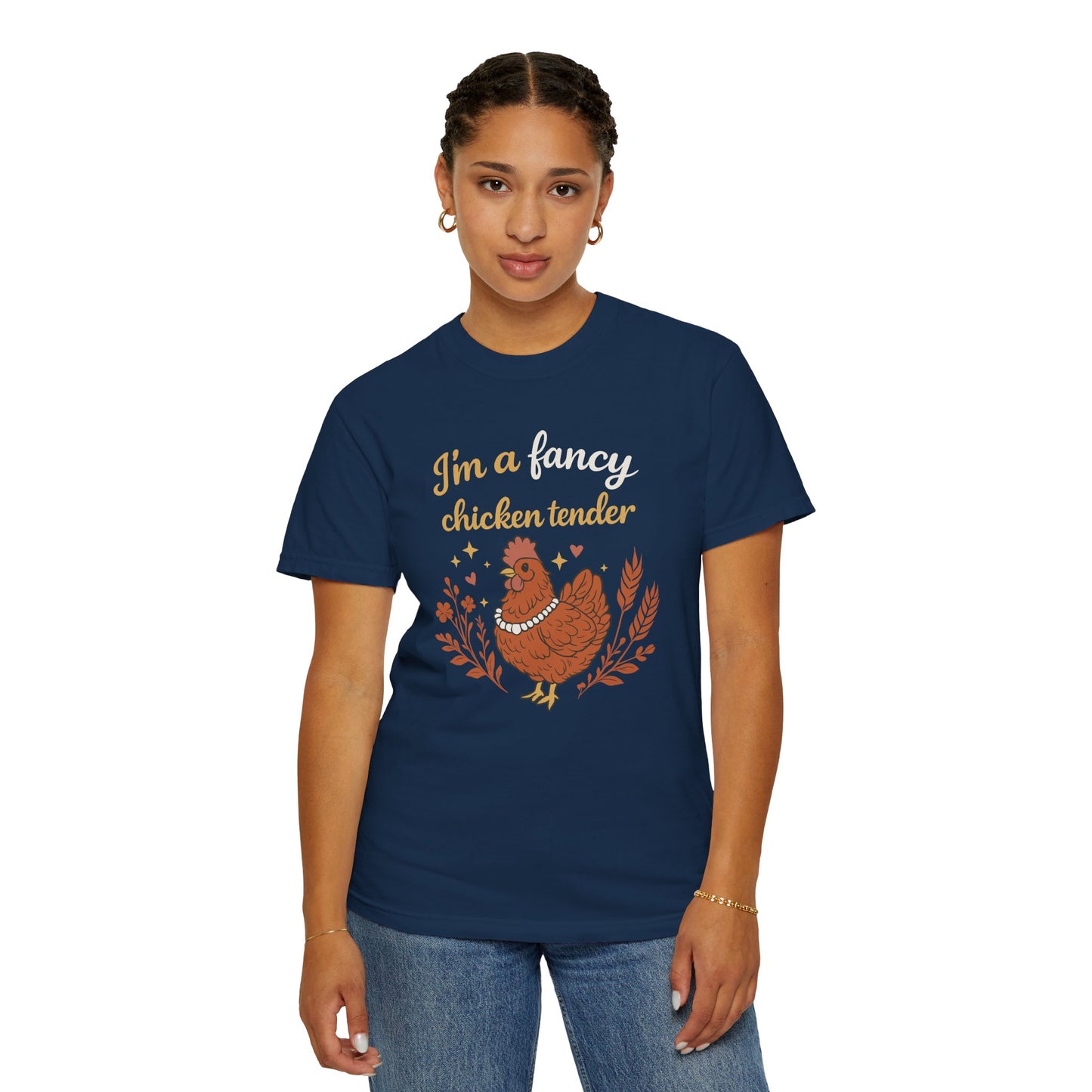Funny Chicken T-Shirt — "I'm a Fancy Chicken Tender" Farm Animal Tee