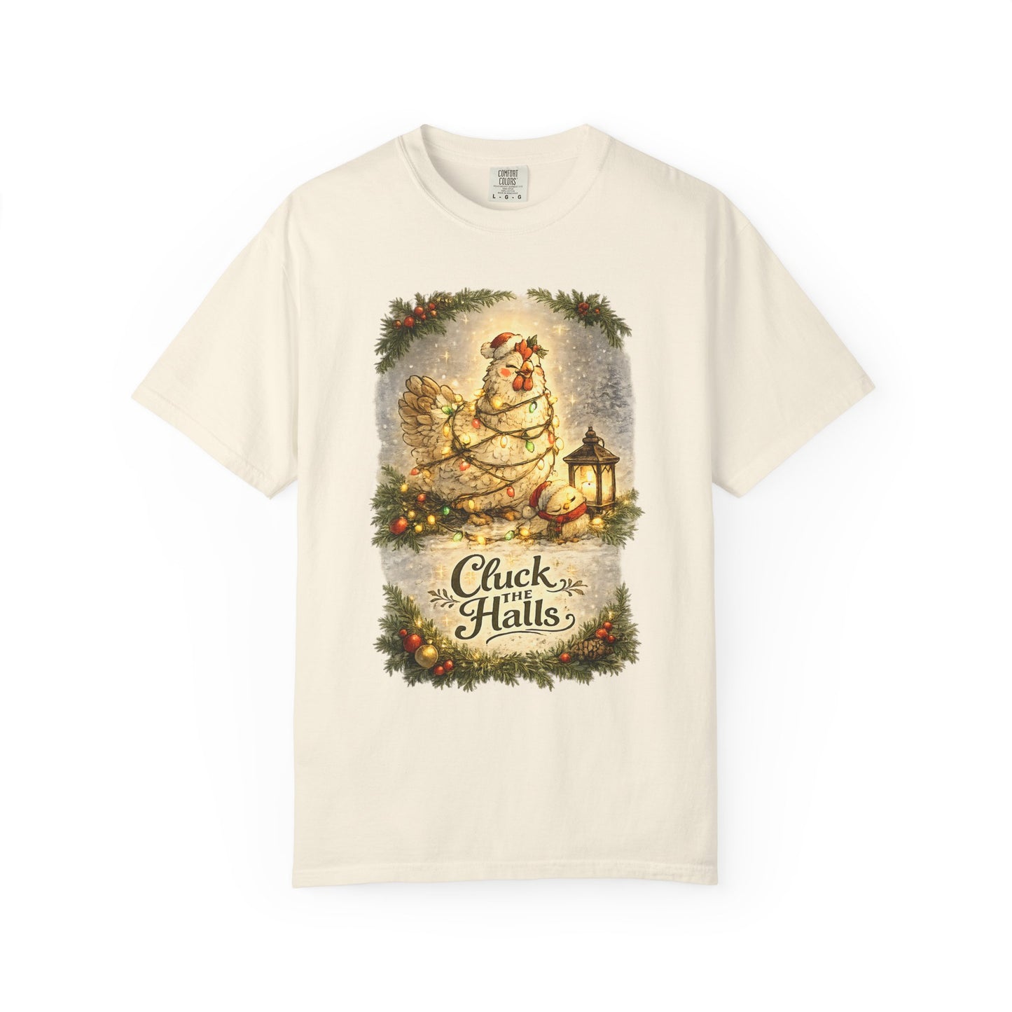 Cluck the Halls Christmas Chicken Shirt – Festive Farm Holiday Tee