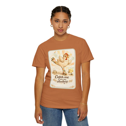 Catch Me If You Can Cluckers Vintage Skating Chicken Shirt