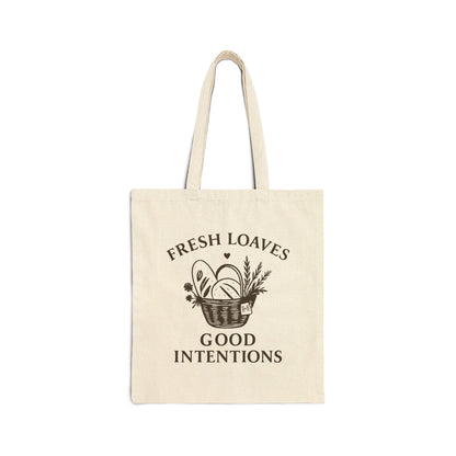 Fresh Loaves, Good Intentions Canvas Market Tote