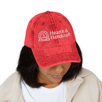 Embroidered Vintage Cap — Hearth & Handcraft Logo