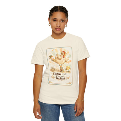 Catch Me If You Can Cluckers Vintage Skating Chicken Shirt