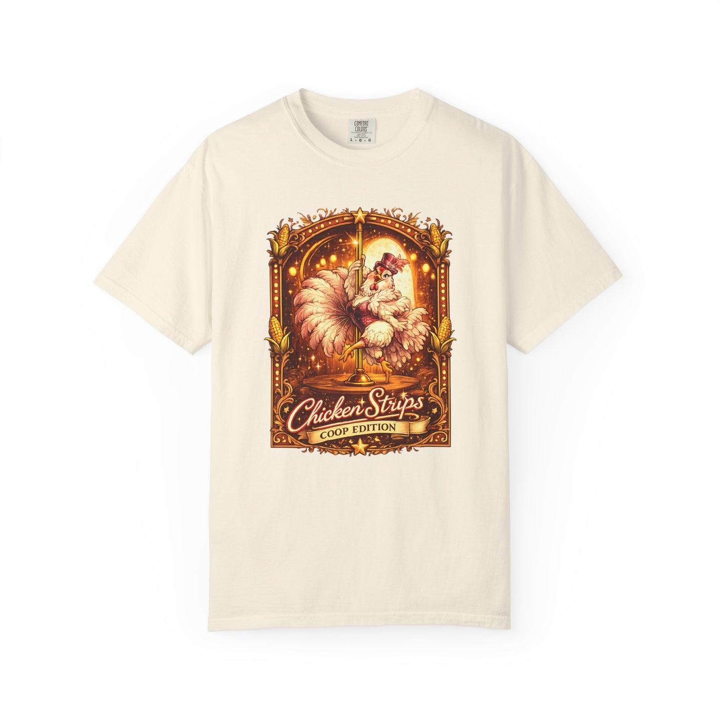 Funny Chicken Strips Shirt – Vintage Coop Edition Chicken Humor Tee