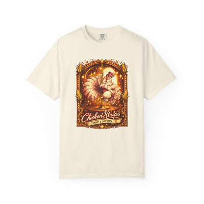 Funny Chicken Strips Shirt – Vintage Coop Edition Chicken Humor Tee