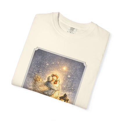 Silent Bawk – Cozy Christmas Chicken Winter Graphic T-Shirt