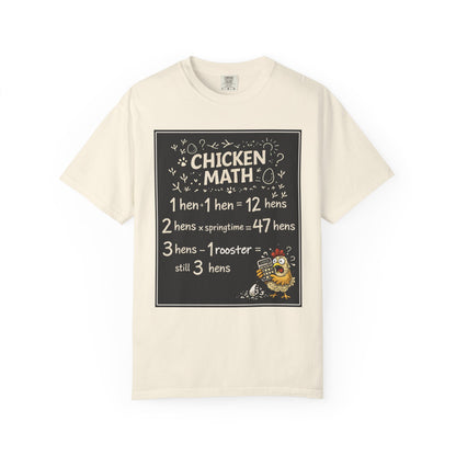 Chicken Math T-Shirt — Funny Chicken Lover Tee with Chalkboard Design