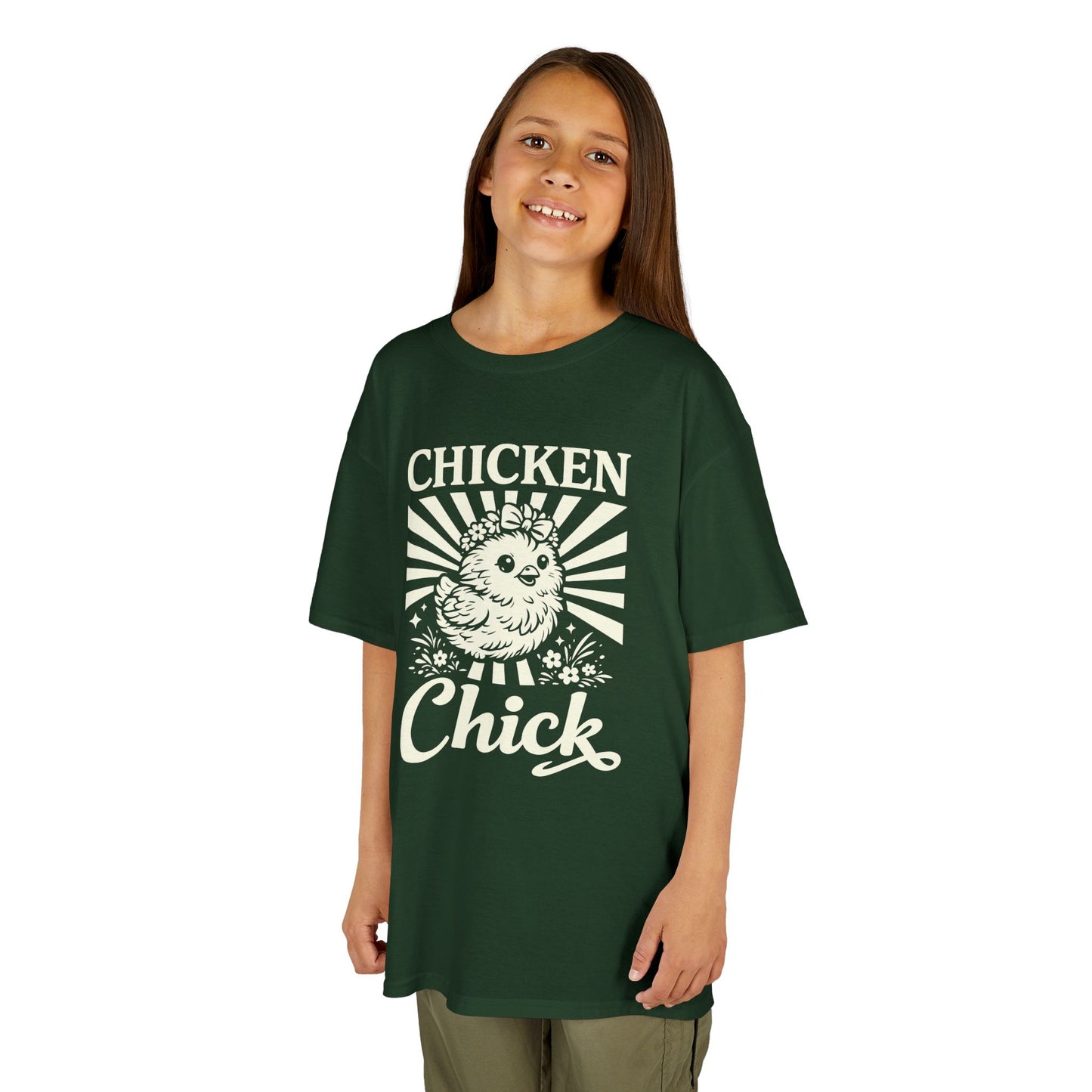 Kids T-Shirt — "Chicken Chick" Cute Retro Chick Tee for Children