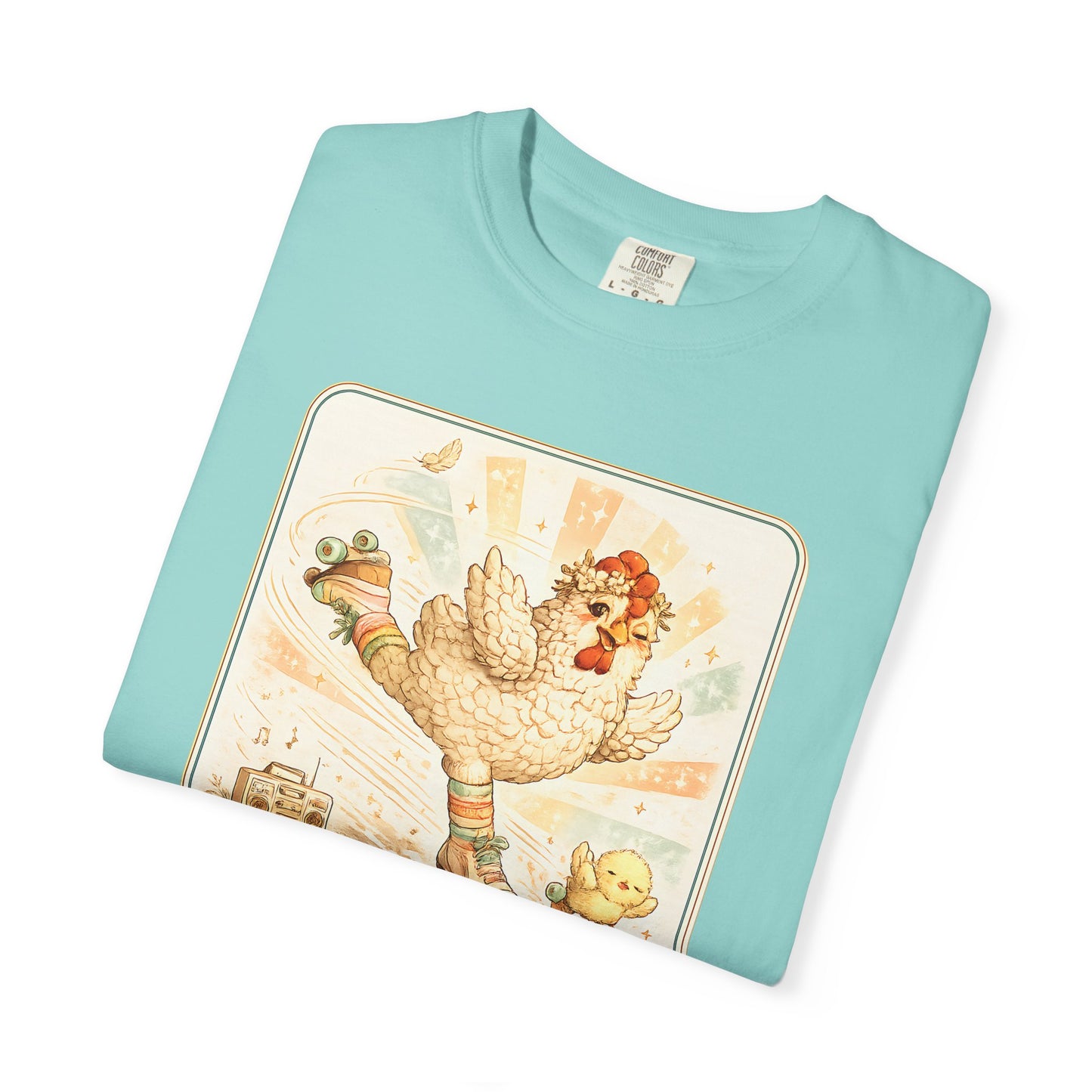 Catch Me If You Can Cluckers Vintage Skating Chicken Shirt