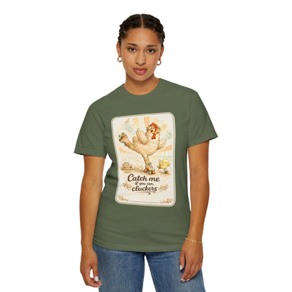 Catch Me If You Can Cluckers Vintage Skating Chicken Shirt