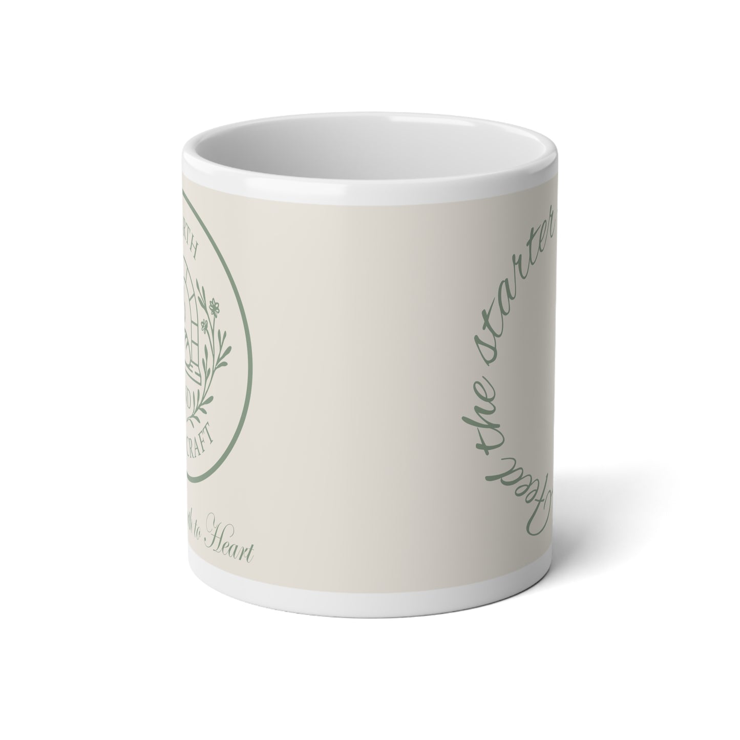 Hearth and Handcraft Logo - Feed the Starter Feed the Soul Jumbo Mug