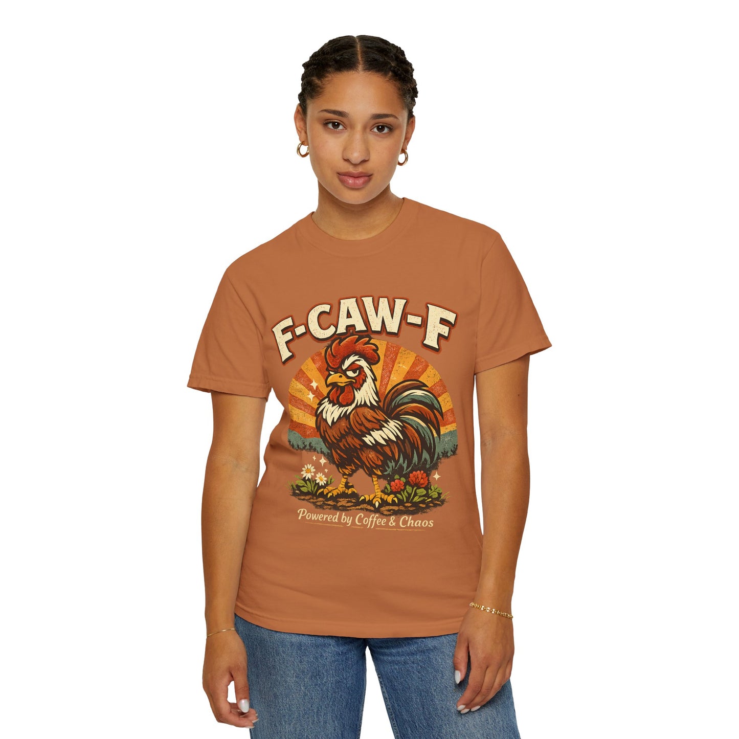 F‑CAW‑F Vintage Chicken Shirt Funny Rooster Tee for Homesteaders & Chicken Keepers
