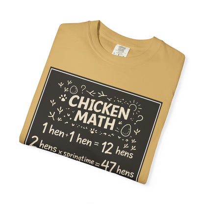 Chicken Math T-Shirt — Funny Chicken Lover Tee with Chalkboard Design