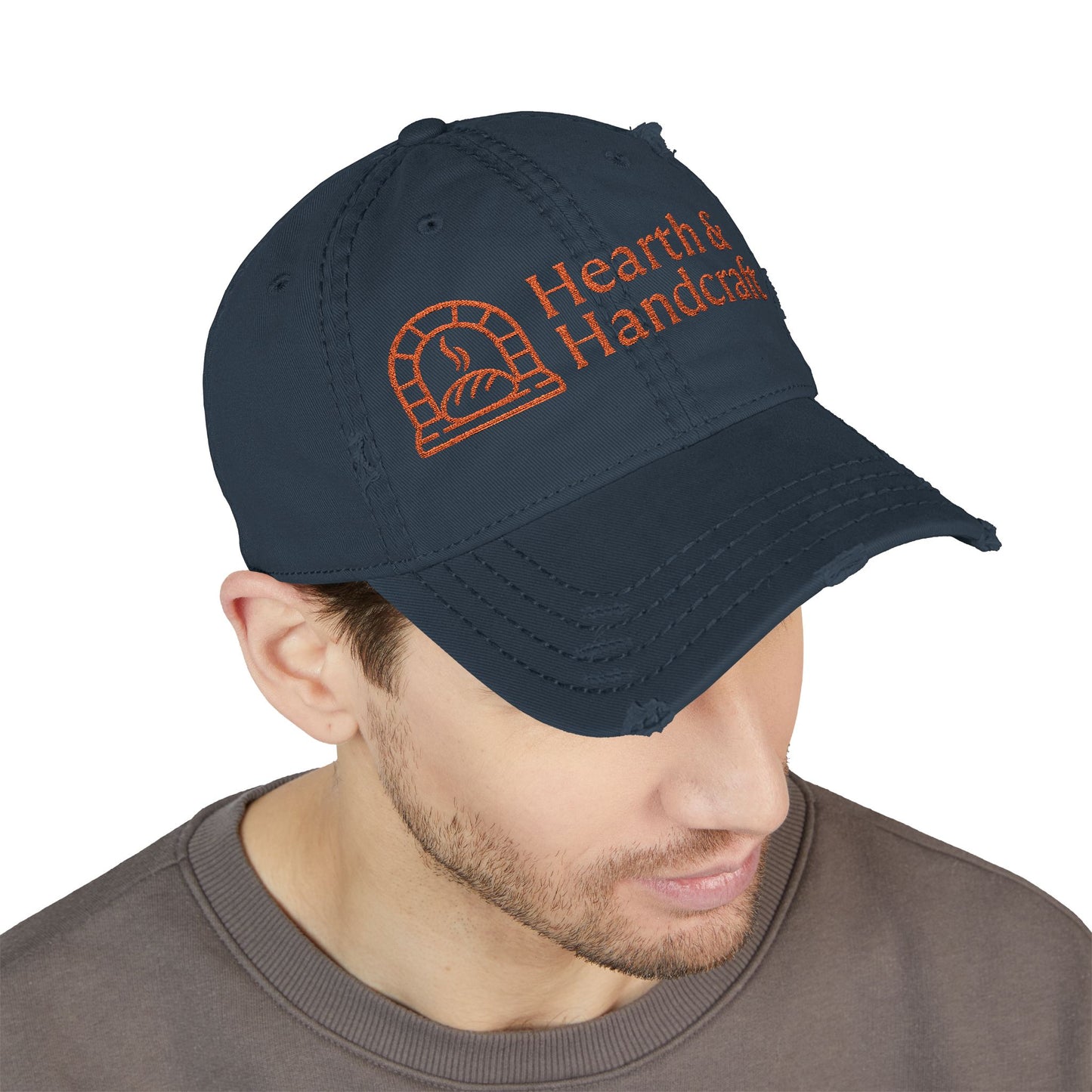 Hearth & Handcraft Vintage Logo Yam Distressed Embroidered Dad Hat