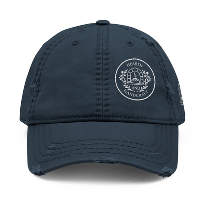 Hearth & Handcraft Vintage Logo Distressed Embroidered Dad Hat